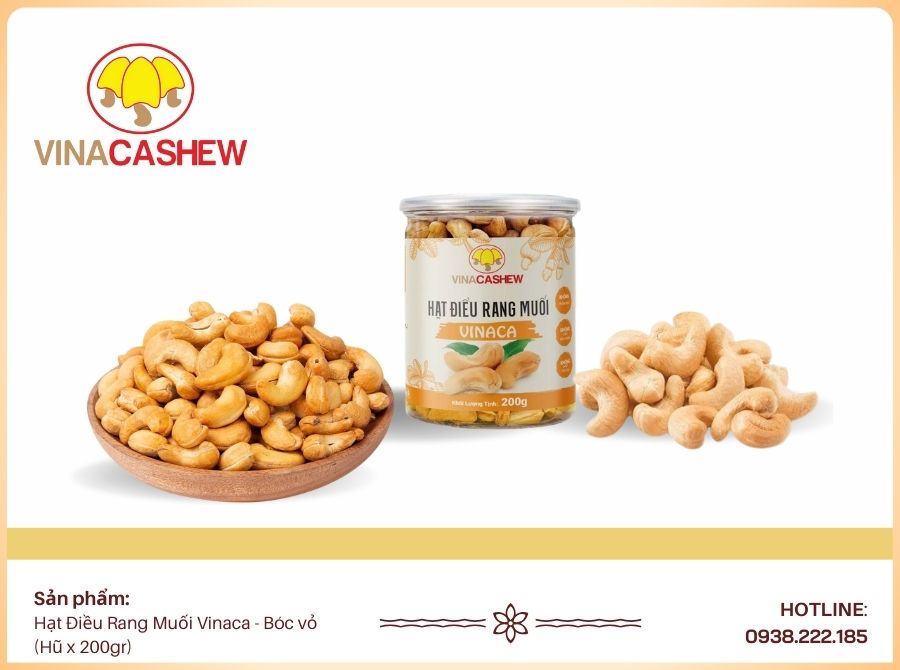 Hạt Điều Rang Muối Bóc Vỏ - Hũ 200gr