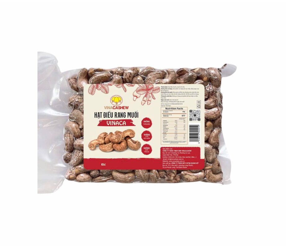 HẠT ĐIỀU RANG MUỐI 500G - TÚI HÚT CHÂN KHÔNG