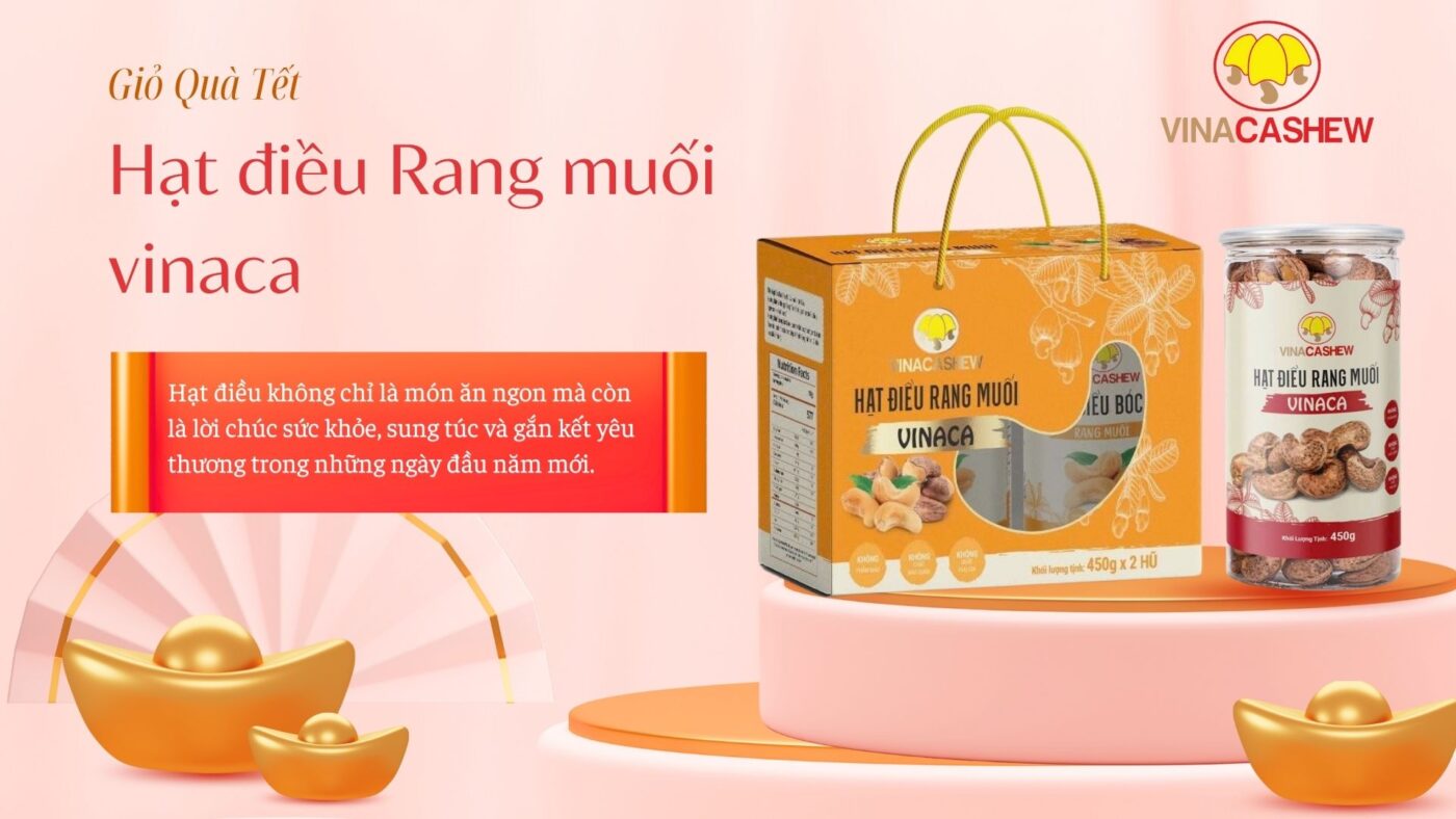 Giỏ quà tết từ hạt điều