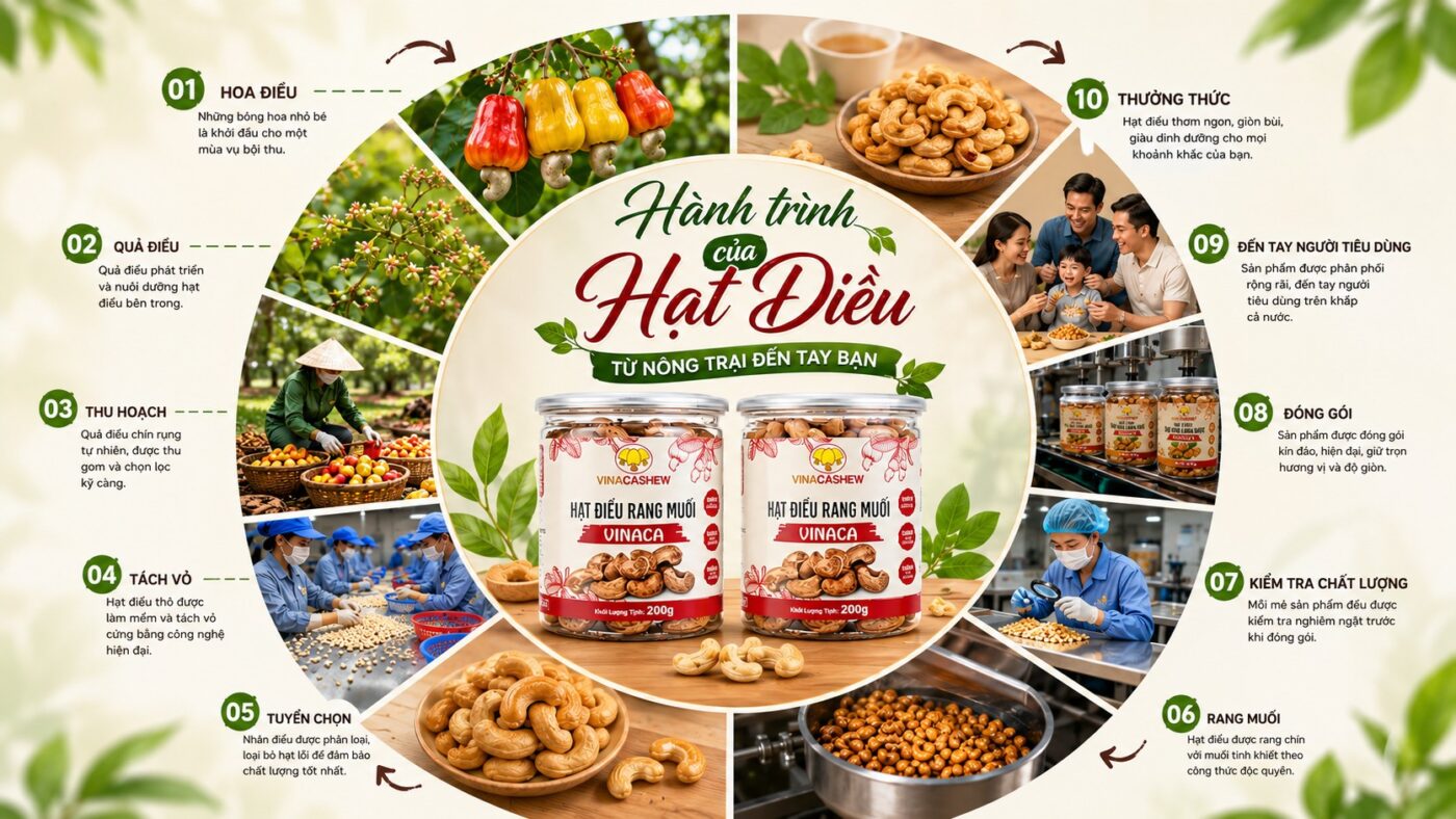 Sự Thật Ít Người Biết Về Hành Trình Của Hạt Điều hành trình của Hạt điều