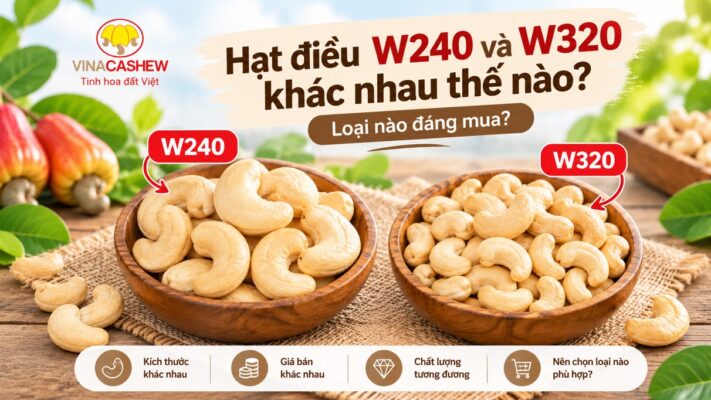 Hạt điều W240 và W320